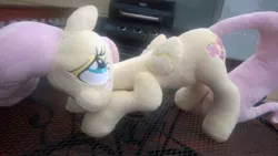 Size: 1280x720 | Tagged: artist:zombies8myplushle, derpibooru import, explicit source, face down ass up, fluttershy, irl, lyra plushie, merch sexploitation, photo, plushie, presenting, suggestive