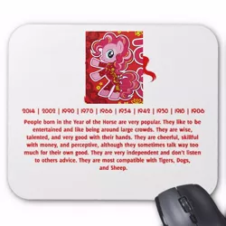 Size: 512x512 | Tagged: chinese new year, chinese text, chinese zodiac, clothes, derpibooru import, dress, edit, mousepad, pinkie pie, safe, solo, text, year of the horse, zodiac