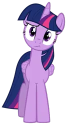 Size: 343x641 | Tagged: safe, artist:poniiandii, derpibooru import, twilight sparkle, twilight sparkle (alicorn), alicorn, pony, simple ways, confused, cute, expression, female, frown, head tilt, looking at you, mare, raised eyebrow, simple background, solo, svg, transparent background, twiabetes, vector