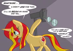 Size: 1280x889 | Tagged: safe, artist:miroslav46, derpibooru import, sunset shimmer, pony, unicorn, glasses, solo, sunset shimmer hates you, tumblr