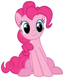 Size: 596x720 | Tagged: :3, artist:poniiandii, cute, derpibooru import, diapinkes, pinkie pie, safe, simple background, sitting, solo, svg, testing testing 1-2-3, transparent background, vector