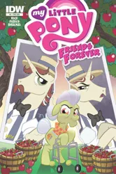 Size: 638x960 | Tagged: apple, artist:tonyfleecs, cover, derpibooru import, flam, flim, flim flam brothers, friends forever, granny smith, idw, photo, safe, spoiler:comic, spoiler:comicff9