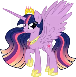 Size: 881x892 | Tagged: safe, artist:tambelon, derpibooru import, twilight sparkle, twilight sparkle (alicorn), alicorn, pony, ethereal mane, female, hilarious in hindsight, hoof shoes, jewelry, lightly watermarked, mare, older, peytral, regalia, solo, tiara, ultimate twilight, watermark