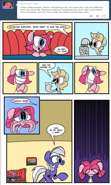 Size: 1280x2142 | Tagged: artist:joeywaggoner, comic, derpibooru import, diane, lottery, pinkie clone, pinkie pie, raffle, safe, the clone that got away, too many pinkie pies