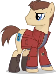Size: 1905x2500 | Tagged: safe, artist:stainless33, derpibooru import, ponified, earth pony, pony, chris pratt, guardians of the galaxy, peter quill, simple background, solo, star-lord, transparent background, vector