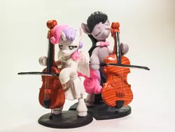 Size: 4032x3024 | Tagged: angel, artist:dustysculptures, cello, clothes, costume, derpibooru import, fanfic:the sweetie chronicles: fragments, irl, musical instrument, octavia melody, photo, safe, sculpture, sweetie belle, wanderer d