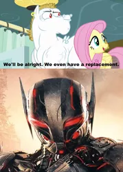 Size: 640x896 | Tagged: avengers: age of ultron, bulk biceps, derpibooru import, exploitable meme, fluttershy, marvel, marvel cinematic universe, marvel comics, meme, rainbow falls, replacement meme, robot, safe, ultron