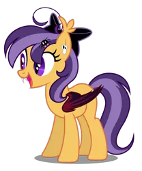 Size: 1024x1229 | Tagged: safe, artist:thunderhawk03, derpibooru import, oc, oc:spookie, unofficial characters only, bat pony, pony, bow, simple background, solo, transparent background, vector