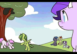 Size: 560x394 | Tagged: animated, artifact, artist:kianamai, blushing, comic, comic:weird, crying, cute, derpibooru import, diabetes, dracony, eye contact, eyes closed, female, floppy ears, frown, glare, glowing eyes, hybrid, interspecies offspring, kilala97 is trying to murder us, kilalaverse, male, next generation, non-looping gif, :o, oc, oc:crystal clarity, oc:prince illusion, offspring, open mouth, parent:discord, parent:princess celestia, parent:rarity, parents:dislestia, parent:spike, parents:sparity, sad, safe, smiling, unofficial characters only, weapons-grade cute, wide eyes