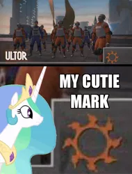 Size: 581x766 | Tagged: cutie mark, derpibooru import, meme, princess celestia, safe, saints row, ultor