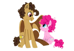 Size: 1024x712 | Tagged: safe, artist:carranzis, derpibooru import, cheese sandwich, pinkie pie, bat pony, pony, cheesepie, female, male, race swap, shipping, straight