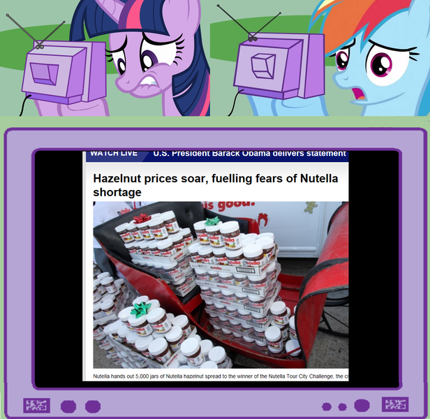 Size: 1126x1096 | Tagged: derpibooru import, exploitable meme, meme, nutella, obligatory pony, rainbow dash, safe, the worst possible thing, tv meme, twilight sparkle