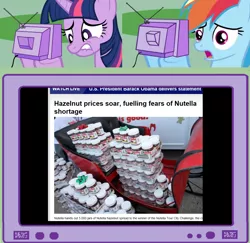 Size: 1126x1096 | Tagged: derpibooru import, exploitable meme, meme, nutella, obligatory pony, rainbow dash, safe, the worst possible thing, tv meme, twilight sparkle