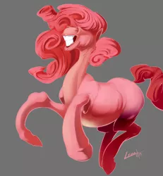 Size: 3918x4238 | Tagged: artist:creet, derpibooru import, grin, hoers, pinkie pie, safe, solo, why