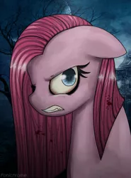 Size: 800x1083 | Tagged: angry, artist:queensmil3y, blood, derpibooru import, edit, grimdark, heartbreak, pinkamena diane pie, pinkie pie