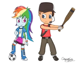 Size: 612x504 | Tagged: safe, artist:gaminggoru, derpibooru import, rainbow dash, equestria girls, crossover, scout, simple background, team fortress 2, transparent background