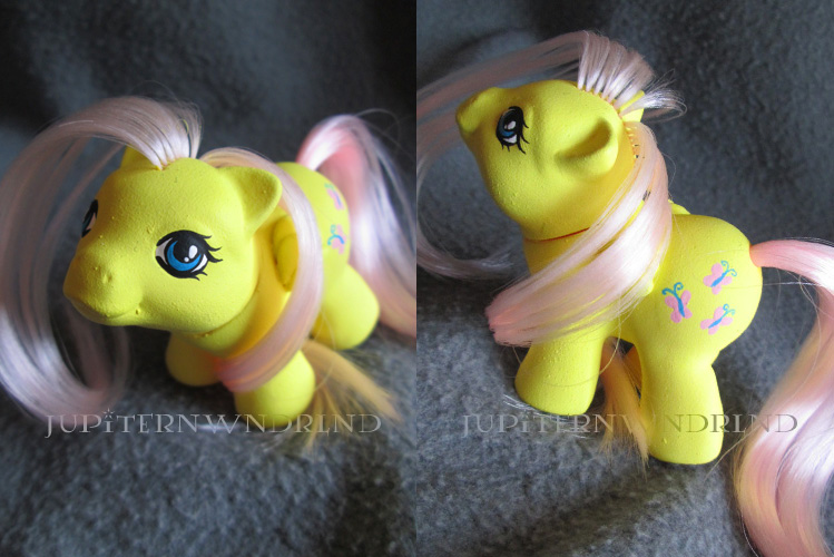 Size: 749x500 | Tagged: artist:jupiternwndrlnd, custom, derpibooru import, fluttershy, g1, g4 to g1, generation leap, irl, photo, safe, solo, toy