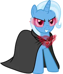 Size: 4000x4718 | Tagged: safe, artist:jeatz-axl, derpibooru import, trixie, pony, unicorn, alicorn amulet, female, glowing eyes, grin, mare, simple background, smiling, solo, transparent background, vector