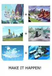 Size: 1024x1495 | Tagged: autobot city, battleship maximus, canterlot, cloudsdale, crystaller building, derpibooru import, edit, exploitable meme, fortress maximus, g1, make it happen, manehattan, meme, metroplex, no pony, safe, scenery, screencap, transformers, transformers the headmasters