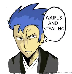 Size: 1854x1909 | Tagged: safe, artist:nayaasebeleguii, derpibooru import, flash sentry, equestria girls, /mlp/, adachi tohru, bitches and whores, brad, colored, exploitable meme, meme, persona 4, vulgar, waifu thief