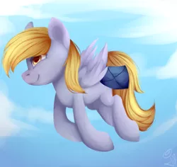 Size: 1800x1696 | Tagged: safe, artist:joo13, derpibooru import, derpy hooves, pegasus, pony, female, mailbag, mare, solo