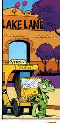 Size: 516x1060 | Tagged: andy you magnificent bastard, artist:andypriceart, comic, derpibooru import, idw, ponified, safe, spoiler:comic, taxi, taxi driver, travis bickle