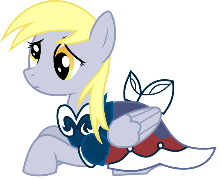 Size: 3696x3000 | Tagged: safe, artist:ruinedomega, derpibooru import, derpy hooves, pegasus, pony, clothes, dress, female, lying down, mare, ponyscape, solo, vector