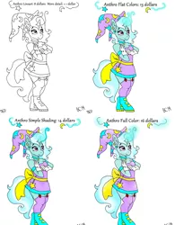 Size: 974x1250 | Tagged: anthro, artist:bunnycat, commission, commissions sheet, cute, derpibooru import, magic, magical girl, safe, trixie