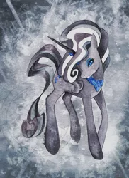 Size: 600x822 | Tagged: artist:amypeterson, derpibooru import, nightmare grayity, nightmare rarity, safe, traditional art, watercolor painting