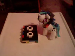 Size: 640x480 | Tagged: derpibooru import, dj player, funrise, irl, lego, photo, plushie, safe, vinyl scratch