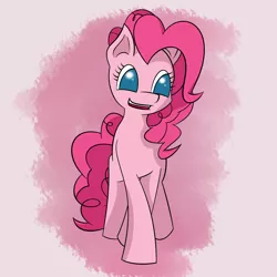 Size: 3000x3000 | Tagged: artist:rengam, cute, open mouth, pinkie pie, safe, smiling, solo