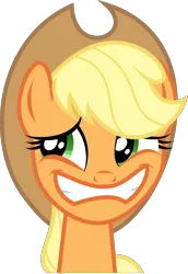 Size: 5000x7265 | Tagged: absurd resolution, applejack, artist:sir-teutonic-knight, bad poker face, derpibooru import, looking away, party of one, safe, simple background, solo, transparent background, vector