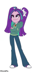 Size: 2621x6000 | Tagged: safe, artist:mixiepie, derpibooru import, aria blaze, equestria girls, rainbow rocks, absurd resolution, clothes, crossed arms, female, gem, hoodie, simple background, siren gem, solo, transparent background, vector