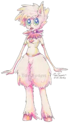 Size: 565x1000 | Tagged: safe, artist:taritoons, derpibooru import, oc, oc:fluffle puff, unofficial characters only, anthro, unguligrade anthro, ambiguous facial structure, cute, simple background, skinny, tongue out, transparent background