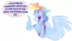 Size: 777x444 | Tagged: safe, artist:sinisterwhooves, derpibooru import, rainbow dash, ask the rainbow pony, solo, tumblr