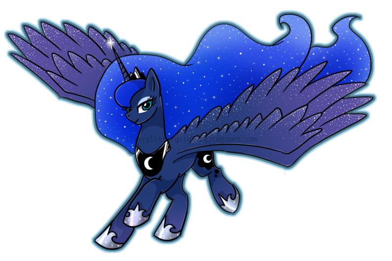 Size: 3000x2000 | Tagged: safe, artist:silverglitterglide, derpibooru import, princess luna, simple background, solo, spread wings, watermark