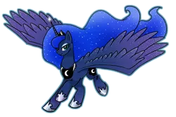 Size: 3000x2000 | Tagged: safe, artist:silverglitterglide, derpibooru import, princess luna, simple background, solo, spread wings, watermark