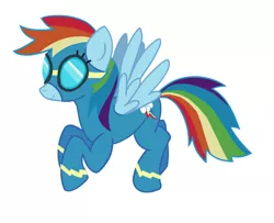 Size: 703x571 | Tagged: clothes, derpibooru import, goggles, rainbow dash, safe, solo, wonderbolts uniform