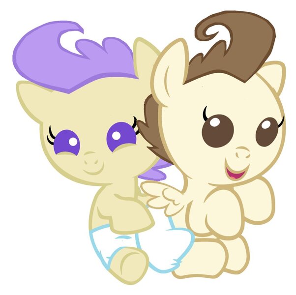 Size: 895x892 | Tagged: safe, artist:3d4d, derpibooru import, cream puff, pound cake, pony, baby, baby pony, colt, filly, foal