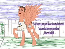 Size: 1000x750 | Tagged: artist needed, safe, derpibooru import, ponified, alicorn, pony, /mlp/, hank hill, king of the hill, propane, quote, solo, wat, what has science done, why