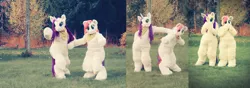 Size: 1899x666 | Tagged: artist:foxofwar, cosplay, derpibooru import, fursuit, human, irl, irl human, photo, rarity, safe, sisters, sweetie belle