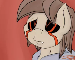 Size: 1280x1024 | Tagged: artist:digitaldomain123, clothes, demon pony, derpibooru import, digital art, oc, oc:digital, sad, safe, unofficial characters only