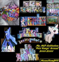 Size: 2200x2336 | Tagged: safe, artist:lucaspratt, derpibooru import, twilight sparkle, twilight sparkle (alicorn), equestria girls, aurora, blind bag, brushable, build-a-bear, collection, custom, doll, funko, funrise, irl, merchandise, photo, plushie, poster, toy, ty