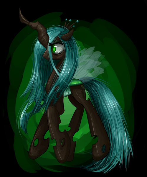 Size: 2210x2656 | Tagged: artist:clrb, changeling, changeling queen, dead source, derpibooru import, female, queen chrysalis, safe, solo