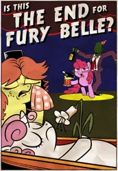 Size: 1024x1490 | Tagged: artist:catfood-mcfly, berry punch, berryshine, celebration, coffin, comic cover, crying, dead, derpibooru import, drunk, funeral, fury belle, handkerchief, oc, oc:anon, oc:checked privilege, realistic, safe, sweetie belle