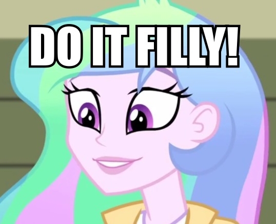 Size: 538x438 | Tagged: safe, derpibooru import, screencap, princess celestia, equestria girls, rainbow rocks, do it filly, image macro, meme, principal celestia, solo