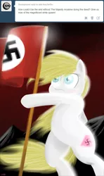 Size: 500x844 | Tagged: artist:catfood-mcfly, derpibooru import, flag, fury belle, nazi, oc, oc:aryanne, poster, safe, solo, swastika, unofficial characters only