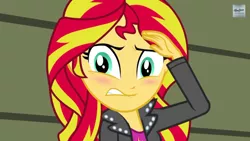 Size: 1920x1080 | Tagged: safe, derpibooru import, screencap, sunset shimmer, equestria girls, rainbow rocks, blushing, looking at you, solo