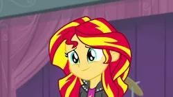 Size: 1280x720 | Tagged: safe, derpibooru import, screencap, sunset shimmer, equestria girls, rainbow rocks, cute, hnnng, shimmerbetes, smiling, wallpaper, when she smiles