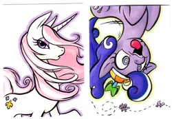 Size: 528x366 | Tagged: artist:retrostarling, derpibooru import, fleur-de-lis, safe, screwball, traditional art